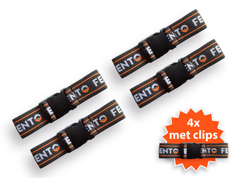 Fento Set elastieken met clip voor Fento kniebeschermer 400 en 400 Pro / MAX